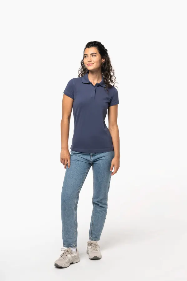 Polo piqué manches courtes femme (K240) porté — vue 3