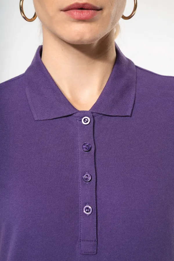 Polo piqué manches courtes femme (K255) porté — vue 2
