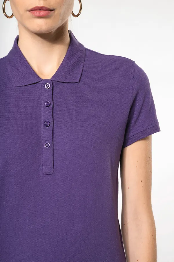 Polo piqué manches courtes femme (K255) porté — vue 3