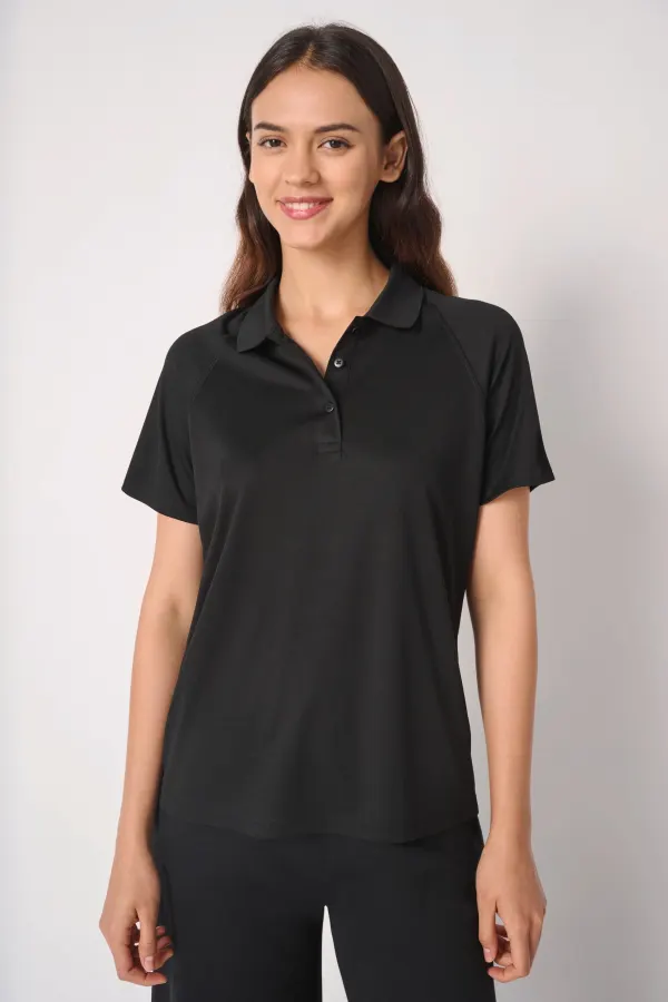 Polo sport femme porté — vue 1
