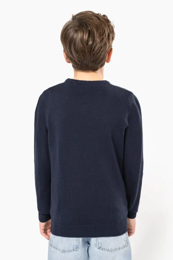 Pull col V enfant porté — vue 1