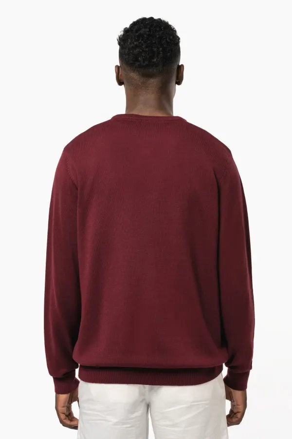 Pull col V homme (K965) porté — vue 1