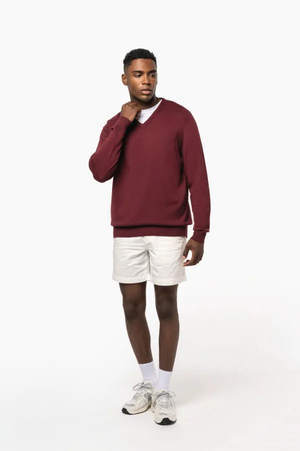 Pull col V homme (K965) porté — vue 3
