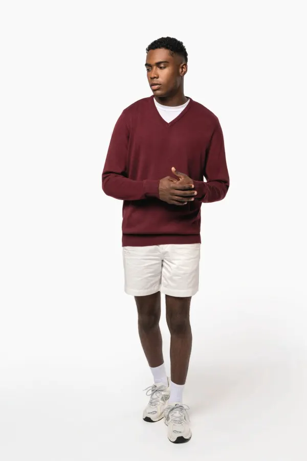 Pull col V homme (K965) porté — vue 4