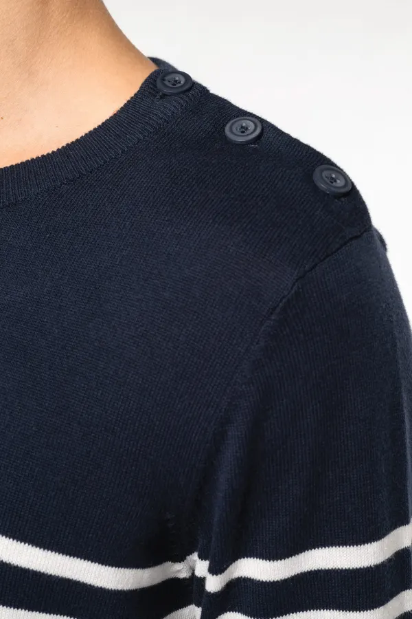 Pull marin homme porté — vue 4