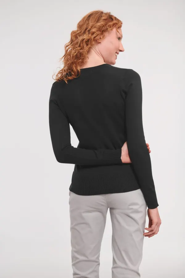 Pullover femme col v porté — vue 1