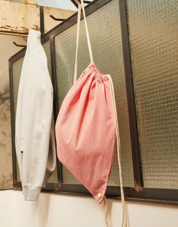 Recycled Cotton/Polyester Backpack DD porté — vue 2
