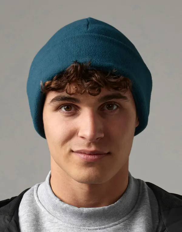 Recycled Fleece Cuffed Beanie porté — vue 1