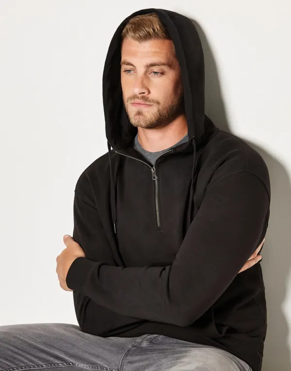 Regular Fit 1/4 Zip Hoodie porté — vue 3