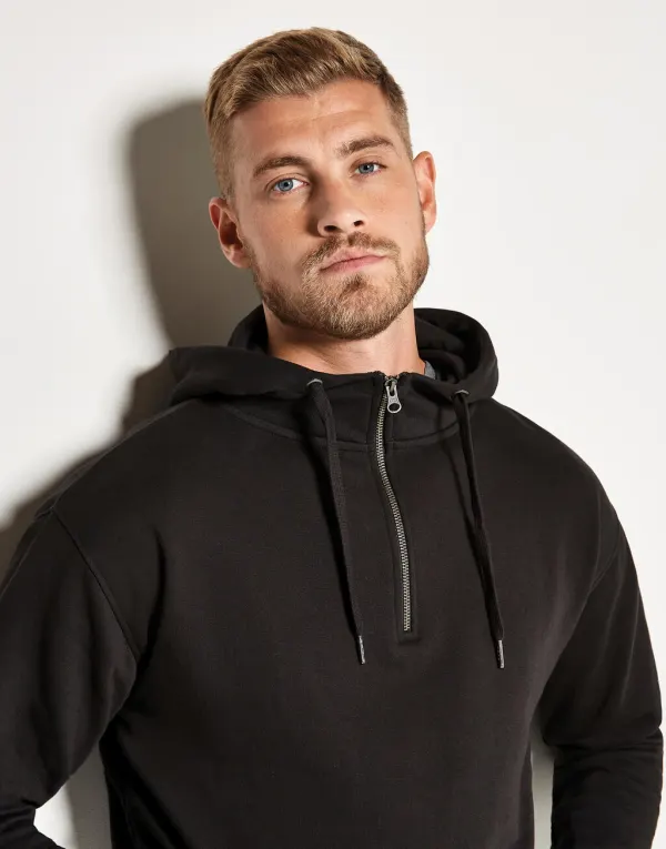 Regular Fit 1/4 Zip Hoodie porté — vue 4