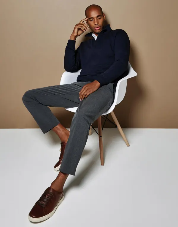 Regular Fit 1/4 Zip Sweatshirt porté — vue 1