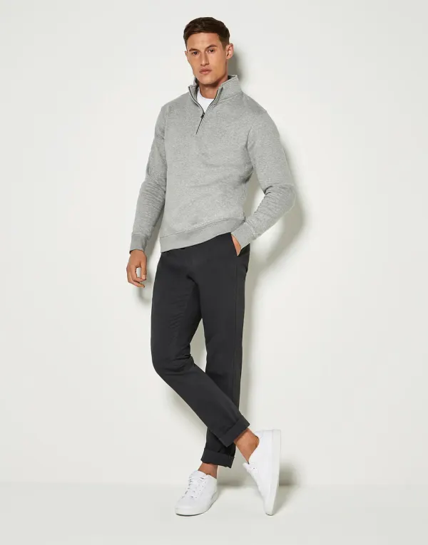 Regular Fit 1/4 Zip Sweatshirt porté — vue 2