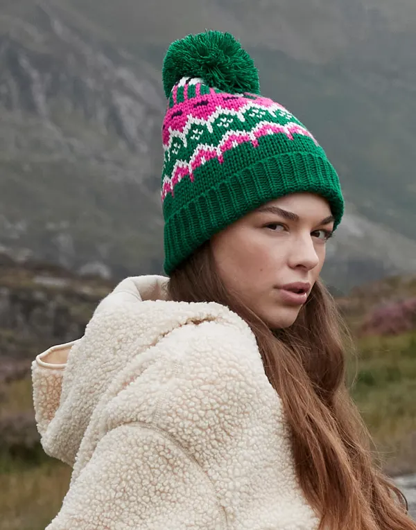 Retro Ski Beanie porté — vue 3