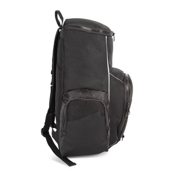 Sac à dos de sport recyclé avec porte-objets porté — vue 2