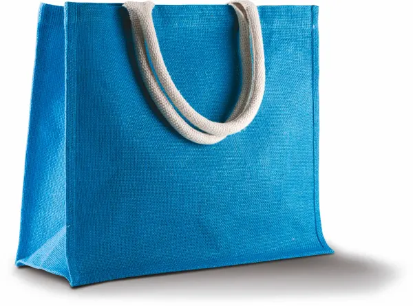 Sac de plage en jute porté — vue 3