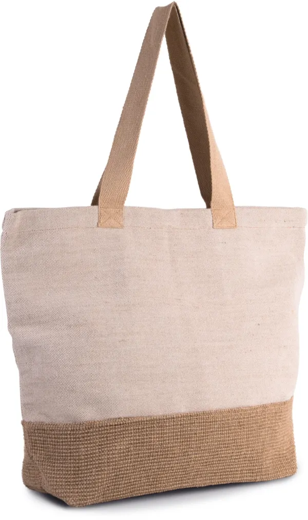 Sac de shopping fourre-tout esprit rustique porté — vue 1