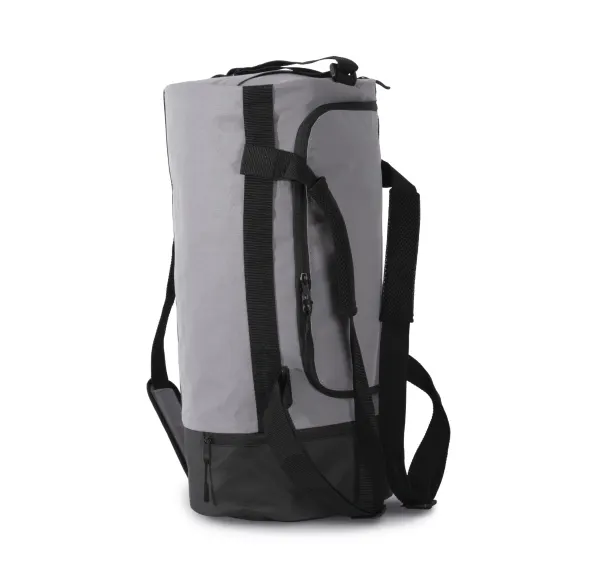 Sac de sport forme tube avec compartiment chaussures séparé porté — vue 3