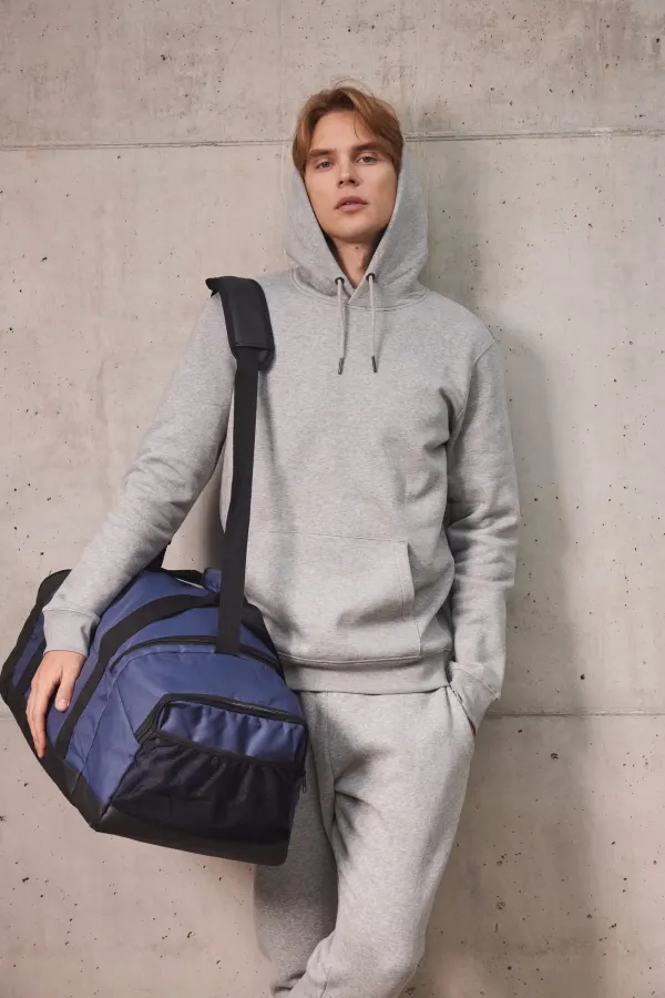 Sac de sport recyclé avec double compartiment latéral porté — vue 2