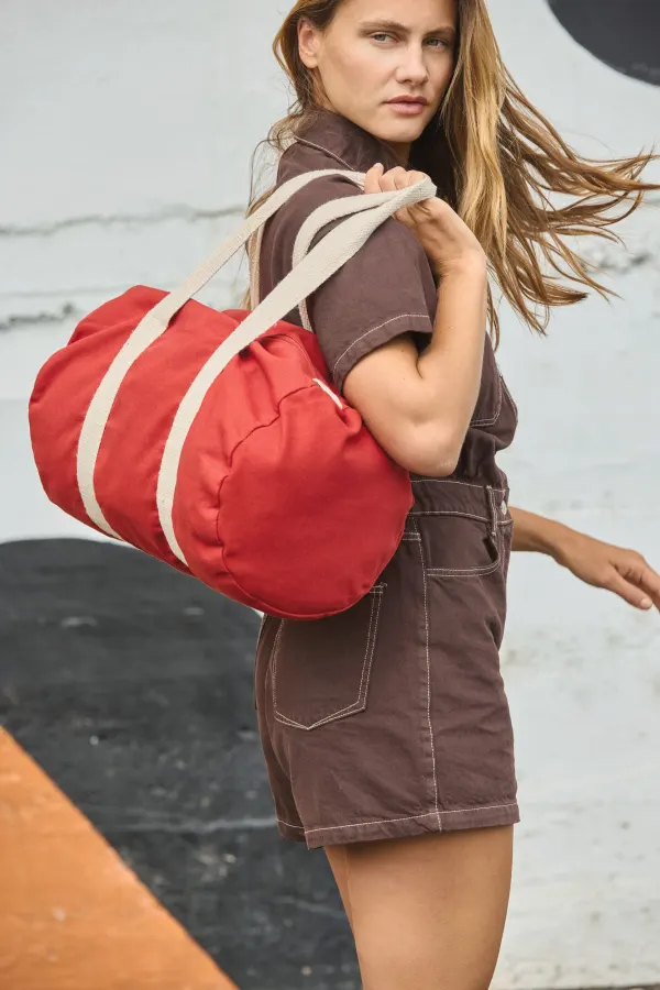 Sac fourre-tout en toile de coton porté — vue 1