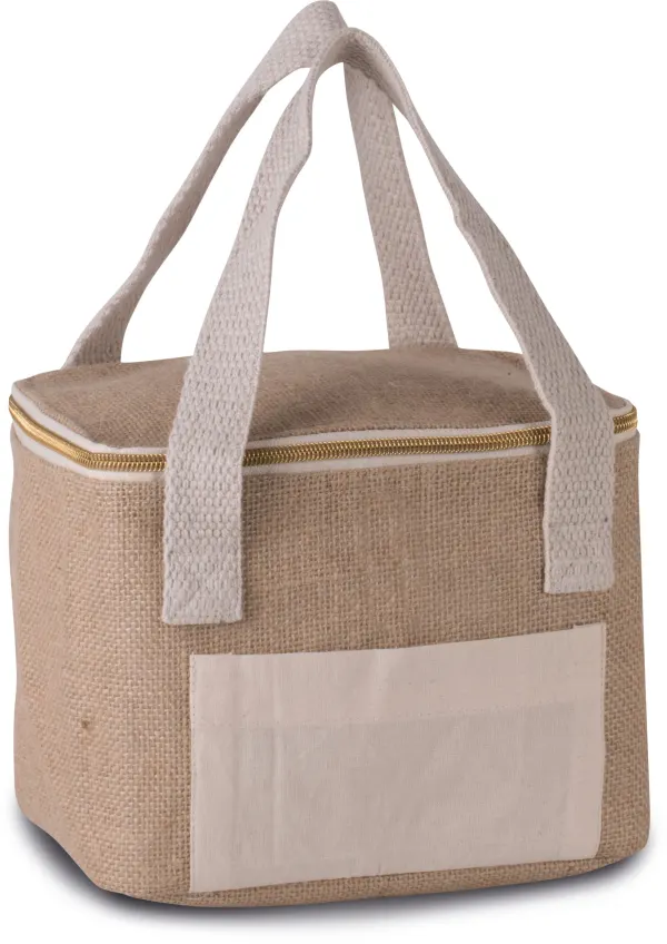 Sac isotherme en jute - petit modèle porté — vue 1