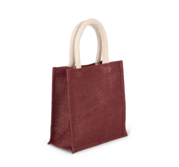 Sac style cabas en toile de jute - petit modèle porté — vue 2
