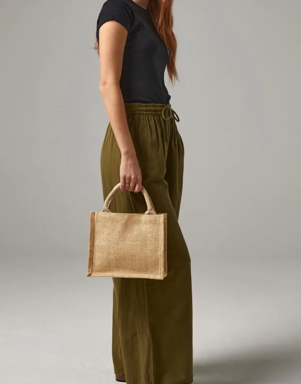 Shimmer Jute Mini Gift Bag porté — vue 1