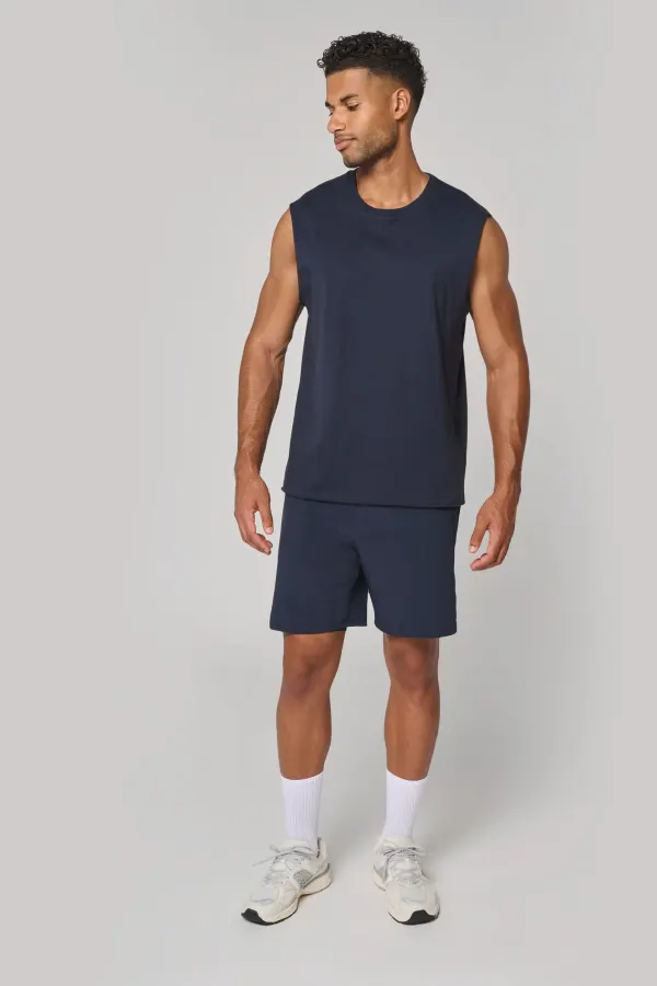 Short écoresponsable 2 en 1 avec sous short intégré homme porté — vue 3