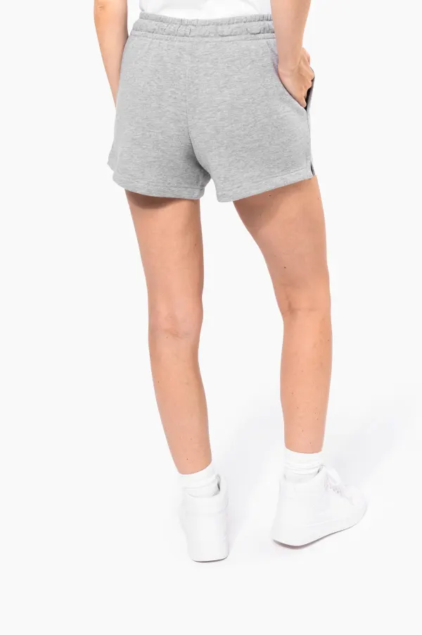 Short écoresponsable molleton non gratté femme porté — vue 1