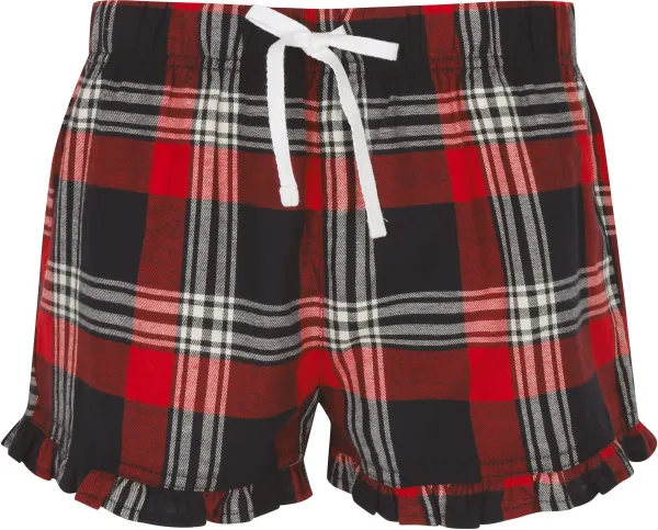 Short femme à motif tartan porté — vue 2