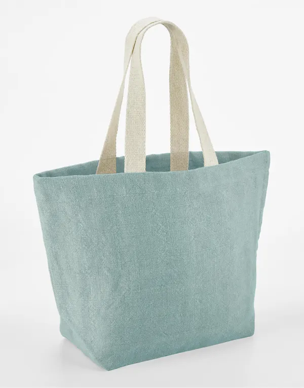 Soft Washed Jute Beach Bag porté — vue 1