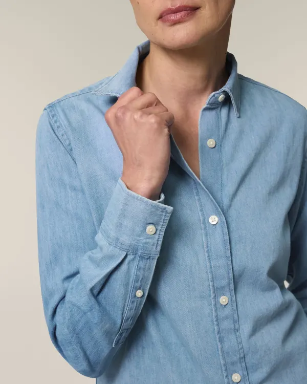 Stella Denim Shirt porté — vue 4