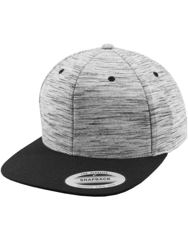 Stripes Melange Crown Snapback porté — vue 1