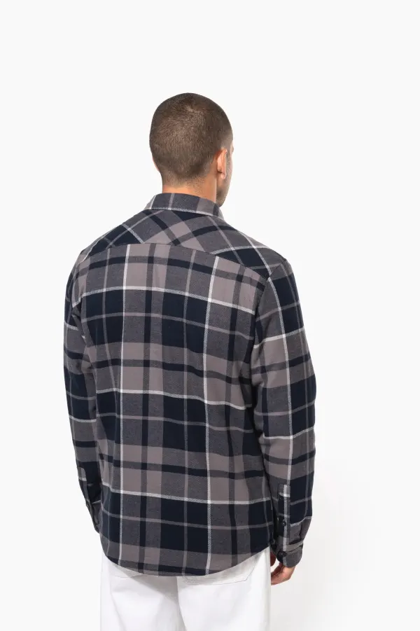Surchemise à carreaux doublée sherpa homme porté — vue 1