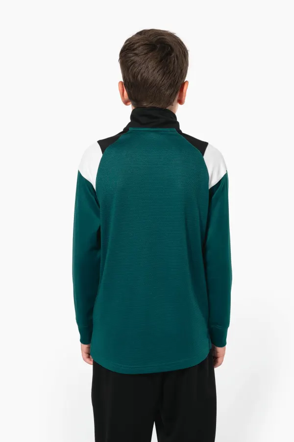 Sweat d'entrainement 1/4 zip enfant porté — vue 1