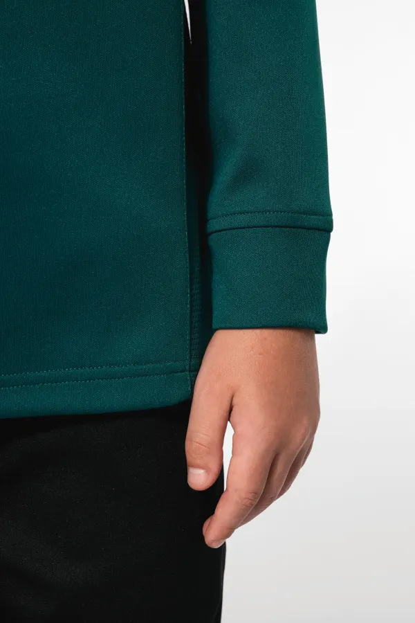 Sweat d'entrainement 1/4 zip enfant porté — vue 3