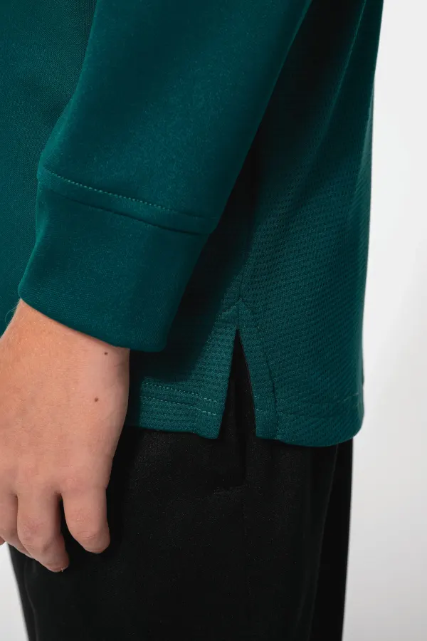 Sweat d'entrainement 1/4 zip enfant porté — vue 4
