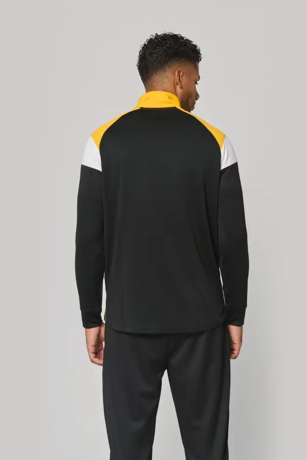 Sweat d'entrainement 1/4 zip unisexe porté — vue 1