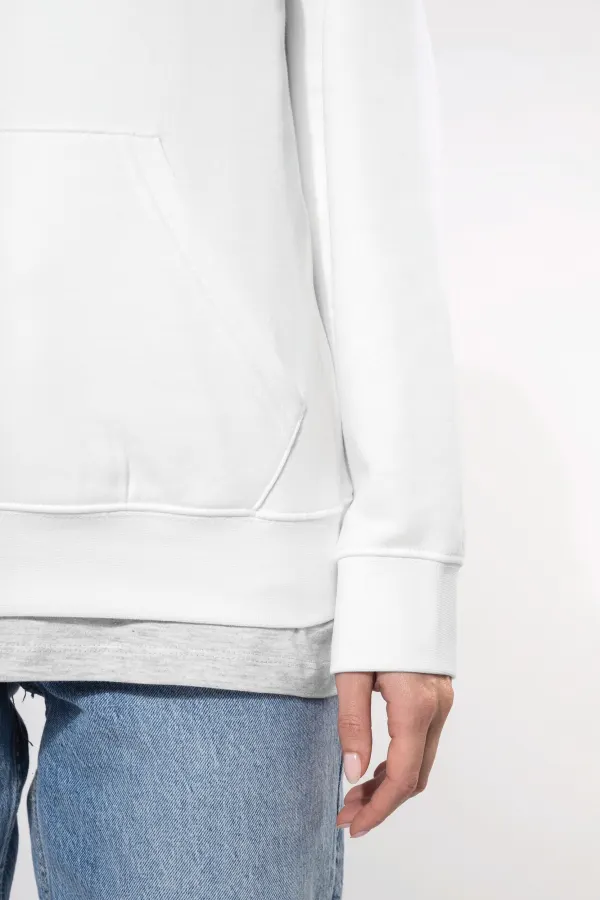 Sweat-shirt capuche contrastée femme porté — vue 4