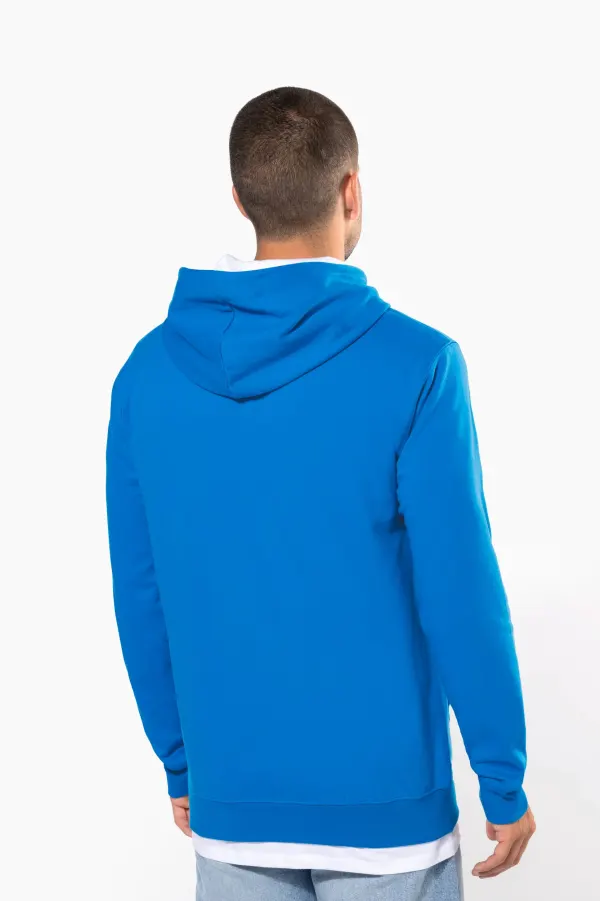 Sweat-shirt capuche contrastée homme porté — vue 1