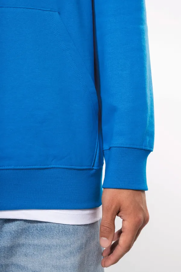 Sweat-shirt capuche contrastée homme porté — vue 3