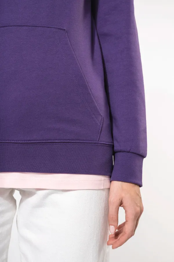 Sweat-shirt capuche femme porté — vue 3