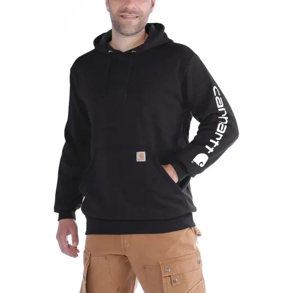 Sweat-shirt capuche logo porté — vue 1