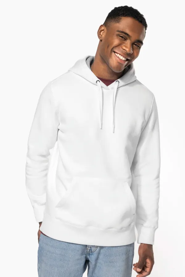 Sweat shirt capuche unisexe porté — vue 1