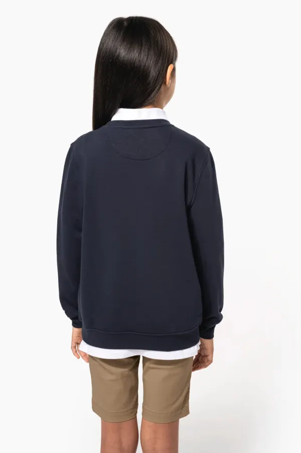 Sweat-shirt col rond enfant porté — vue 1