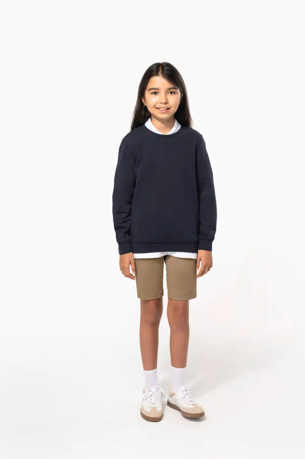 Sweat-shirt col rond enfant porté — vue 3