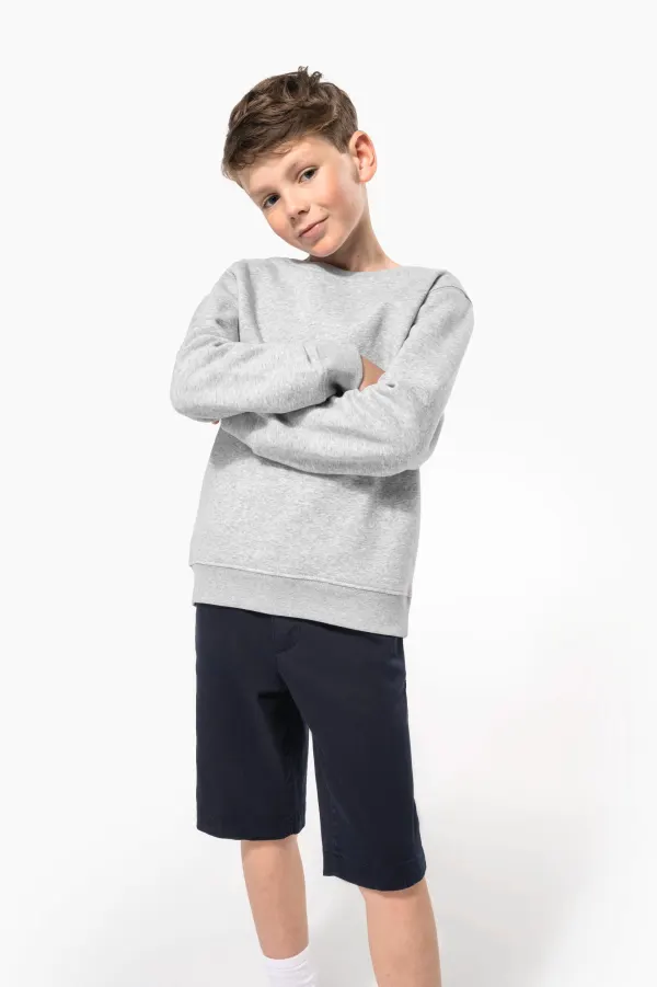 Sweat-shirt col rond enfant porté — vue 4