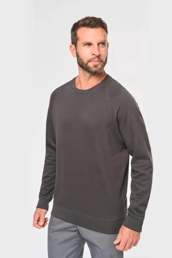 Sweat-shirt col rond homme (WK402) porté — vue 2