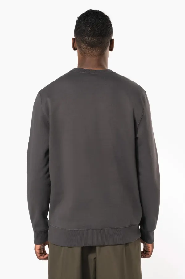 Sweat-shirt col rond unisexe porté — vue 2