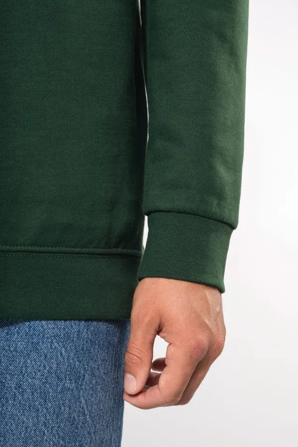Sweat-shirt col zippé homme porté — vue 3