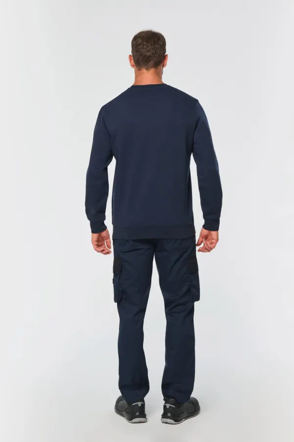 Sweat-shirt Day To Day zip poche contrastée unisexe porté — vue 2